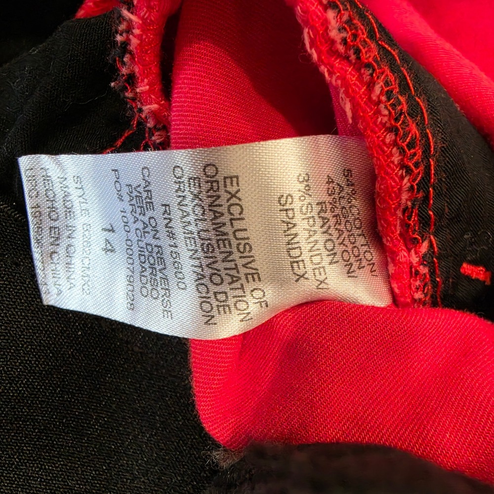 Democracy Ab solution Red Colored Pants Womens Size 14 Straight Leg Stretch - Picture 3 of 9